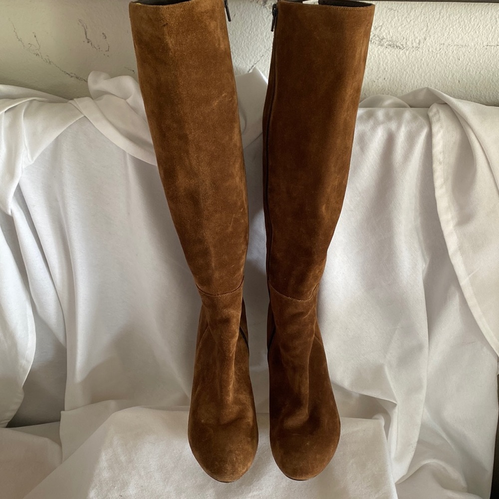 Vera Wang LAVENDER Tall Brown wedge heel Boot